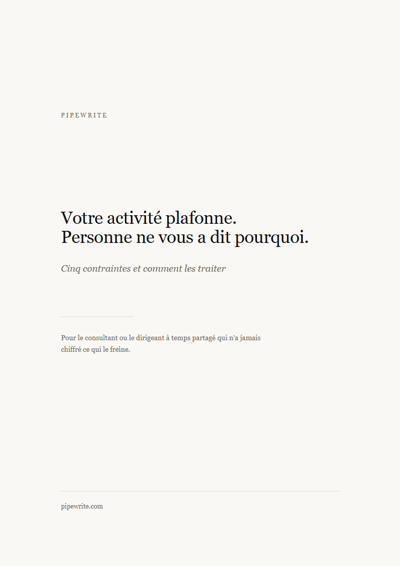 Ce qui freine votre croissance